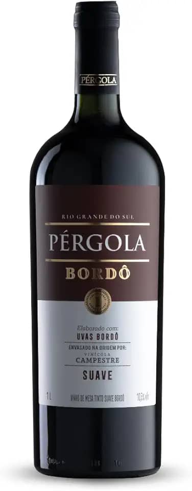 VINHO TINTO SUAVE BORDO PERGOLA 1 LT