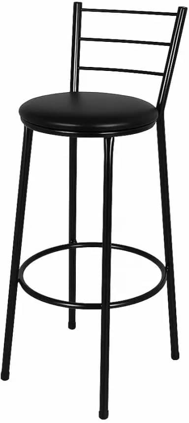Banqueta Alta Banco Bistro Desmontavel Preto para Balcao Cozinha Área Gourmet 90 cm Altura (PRETO)