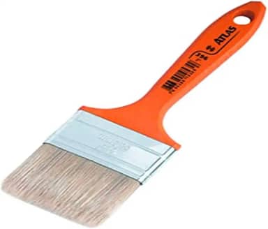 Atlas - Trincha Média de 1" com Cerdas Brancas Selecionadas para Pintura em Verniz e Stain