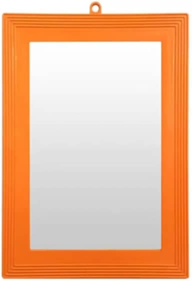 Espelho De Parede Banheiro Com Moldura Laranja Plástico