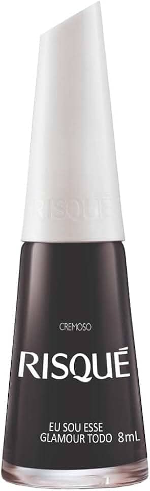 Risqué Esmalte Cremoso Preto Eu Sou Esse Glamour Todo 8Ml