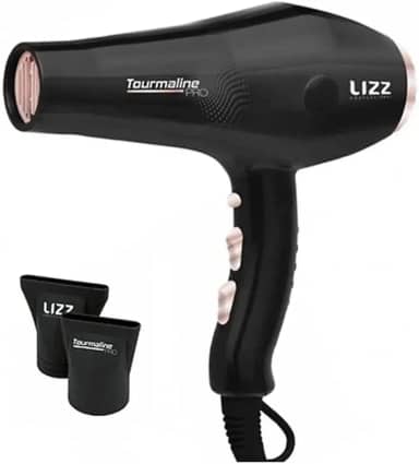 Lizz Professional Secador De Cabelo Secador De Cabelo Profissional Tourmaline Pro 2400W-220V St0004B Preto