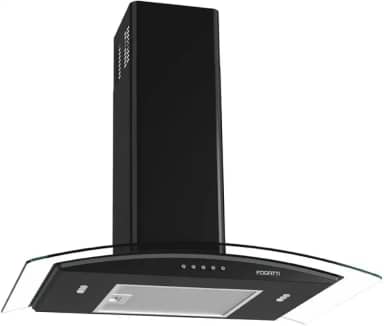 Coifa de Parede Vidro Curvo, Fogatti 70cm, 110V Teclado Mecânico Black