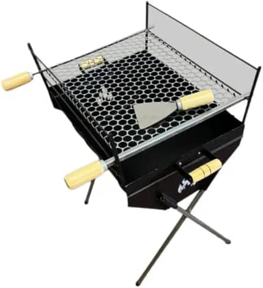 Churrasqueira Com Grelha Churrasco Espeteira 50x40 Camping Churrasco Espetinho