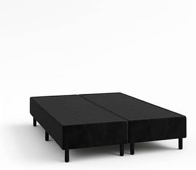 Cama Box Queen 198cm Quarto Veludo Liso Luxo Bipartida