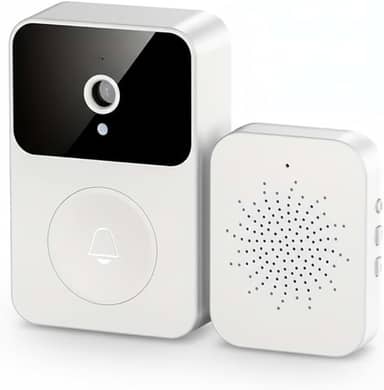 Campainha Inteligente Wi-Fi HD, Vídeo Porteiro Sem Fio com Câmera, Visualização pelo Celular, Bateria Recarregável, Smart Home