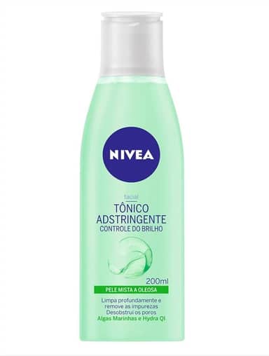 NIVEA Tônico Facial Controle do Brilho - Remove profundamente as impurezas, ajuda a controlar a oleosidade, contém vitamina B5 e é livre de álcool etílico em sua fórmula - 200ml