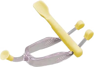 Faruxue Removedor e ferramenta de inserção de lentes de contato macias, pinças de lentes de contato multifuncionais e colher de ventosa, ótimo presente para lentes de contato (amarelo)