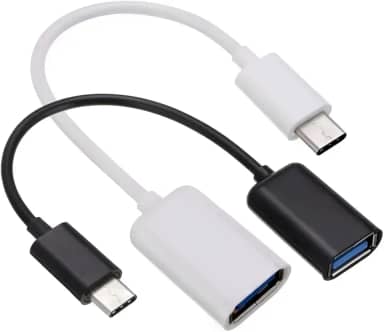 Adaptador Tipo-c Otg Usb 3.0 Branco ou Preto Conecte Com Mouse, Teclado, Hd, Pendrive Em Celular, Tablet E Notebook | Rápido, Compacto, Plug E Play Compatível Com Android, iPhone E Windows
