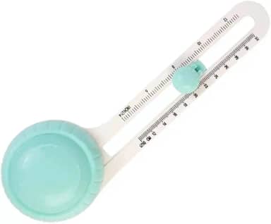 Cortador de Papel Circular 360 Graus, Base Giratória, para Scrapbook, Verde Água