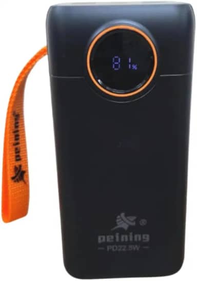 Carregador Portátil Power Bank 50.000mAh Universal, Preto, Carga Rápida 22,5W, Compatível com Smartphones, Tablets e Dispositivos USB