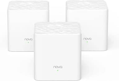 Tenda Sistema Nova Mesh WiFi – Cobre 3500 m² – Rede de malha de banda dupla AC1200 para Internet doméstica – Controle parental – Pacote com 3