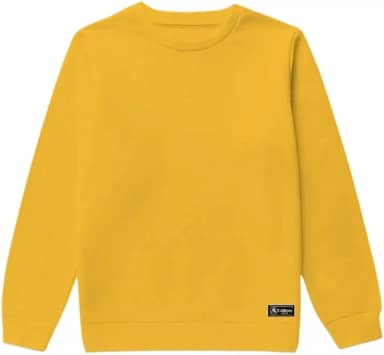 Blusão Moletom Infantil Liso Básico Gola Redonda Sem Capuz