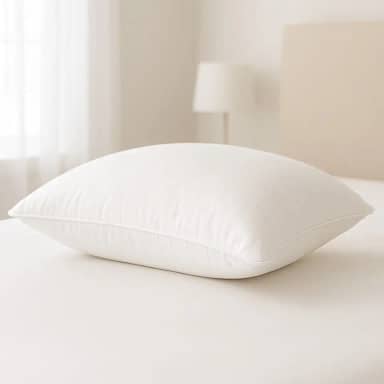 Travesseiro Pena de Ganso Fibras Importada Branco Macio Confortavel Antialergico Pluma De Ganso