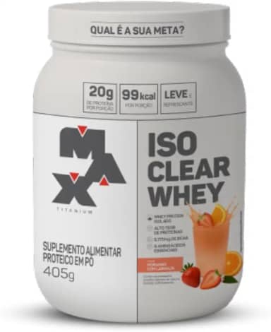 ISO CLEAR WHEY SABOR MORANGO COM LARANJA
