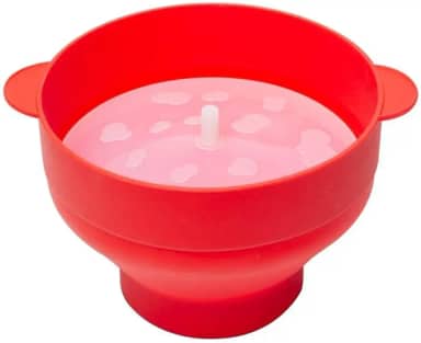 LYOR - Pipoqueira para Micro-Ondas de Silicone Vermelha 20cm x 24cm x 15cm