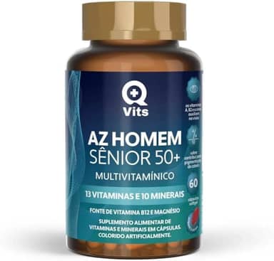 AZ Homem Sênior 50+ Completo QMaisVits 60 Cápsulas Softgel