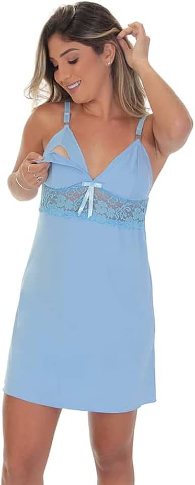 Camisola Amamentação Fristyle Saída Maternidade Grávida Gestante Lactante Pós Parto De Amamentar Abre Fácil