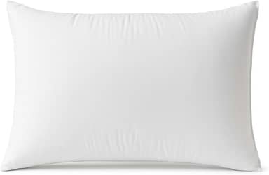 Travesseiro Premium Branco 68×43 cm para Dormir – Conforto Macio, Altura Ajustável (Enchimento em Flocos de Espuma)