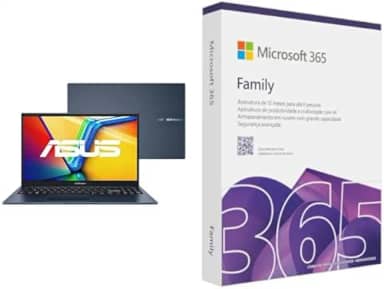 Notebook ASUS Vivobook 15, Intel Core i5, 16 GB, 512 GB SSD W11 Home, 15.6'' FHD, Quiet Blue -X1504VA-NJ1745W + Microsoft 365 Family (12 meses) até 6 usuários
