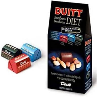 Bombom Diatt Sortido Diet Recheado Com Avelã, Amêndoas E Castanha De Caju, Contém 12 Uni De 15g Cada