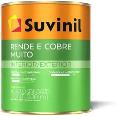 Tinta Suvinil para parede acrilico rende e cobre muito 0,9L - Branco - 50322194