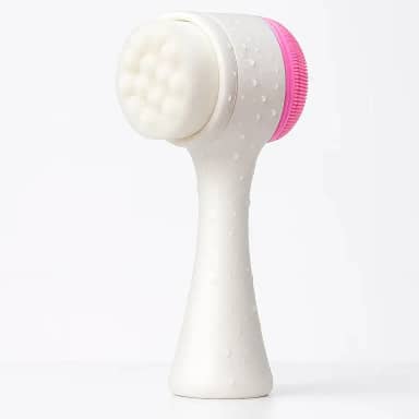 Escova de Limpeza Facial 2 em 1 em Silicone, Limpeza Profunda e Massagem Suave, À Prova D’água, Portátil, Manual, Skincare Completa para Todos os Tipos de Pele