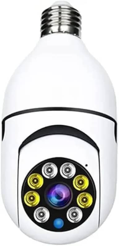 Câmera de Segurança Doméstica,1080P HD wi-fi Lâmpada Inteligente Câmera ip 360 graus lâmpada Câmera Base E27 Visão Noturna Bidirecional Rastreamento Automático YOOsee Armazena em Nuvem MARCA SANPAR