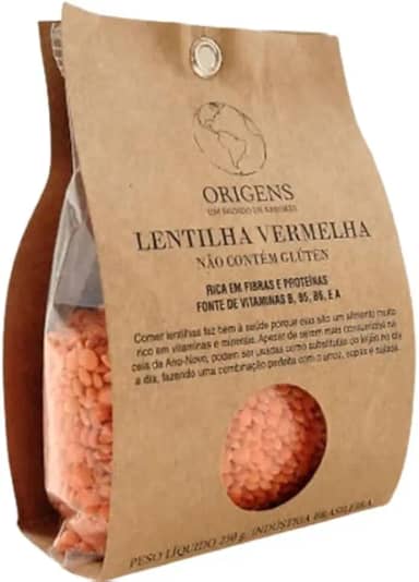 Lentilha Vermelha Sem Glúten Origens 200g