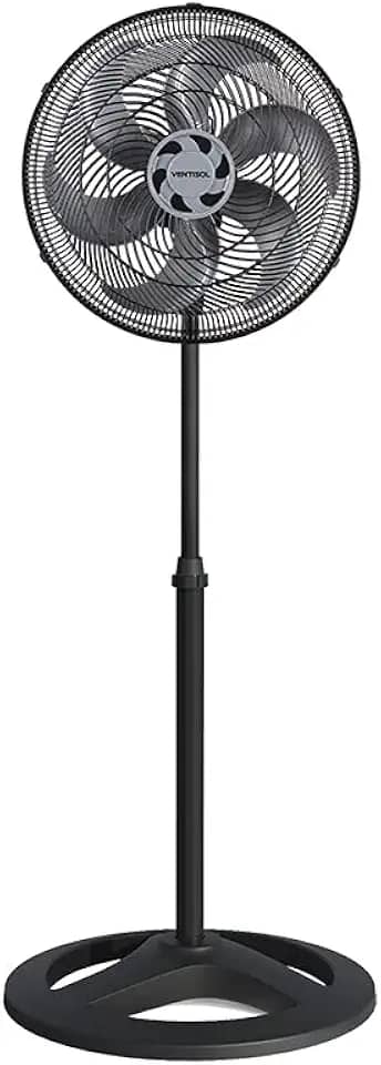 Ventisol Ventilador de Coluna Oscilante, Turbo 6 Pás Premium, Preto, 40cm, 127V