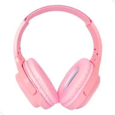 Fone De Ouvido Bluetooth 5.3 Headphone Sem Fio Fone Corrida Academia Com Cancelamento de Ruído On-ear Leve Dobrável (Rosa)