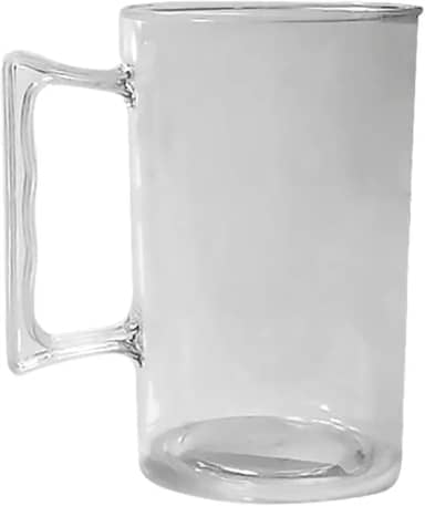 Kit 10 Unidades Caneca Liso Chopp Bebidas Acrílico Copo Com Alça Para Cerveja 350ml (Cristal)