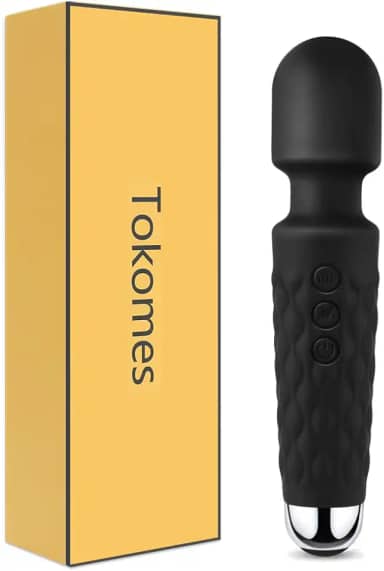 Massageador Power Wand sem fio, à prova d'água, USB, recarregável, com 10 velocidades poderosas, 20 modos de vibração, mini frequência para dores musculares e recuperação esportiva