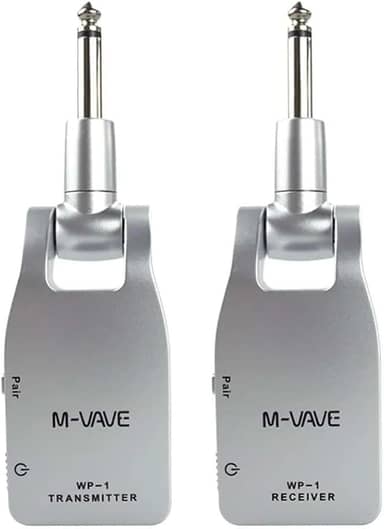 ANVAR M-VAVE Kit Transmissor e Receptor Sem Fio Profissional, Alta Fidelidade Áudio 20-20KHz, 6 Dispositivos Simultâneos, Rotação 280°, Ideal para Músicos ao Vivo e Estúdio
