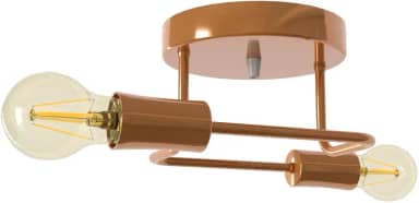 Lustre Luminria Sputnik Aranha 2 Braços Quarto Sala Cozinha (Cobre)