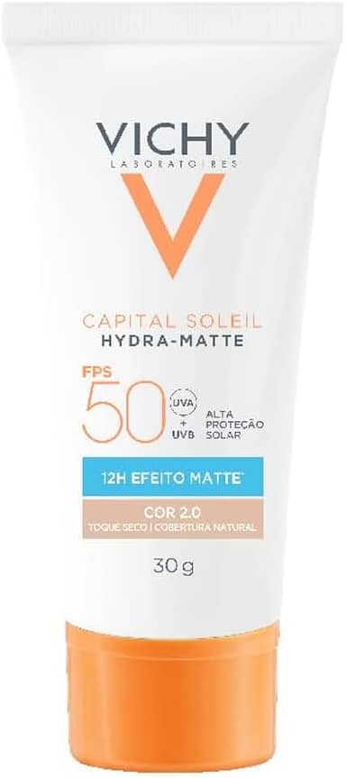 Vichy V Capital Soileil Hydra-Matte FPS50 - Protetor Solar Facial com Cor 30g