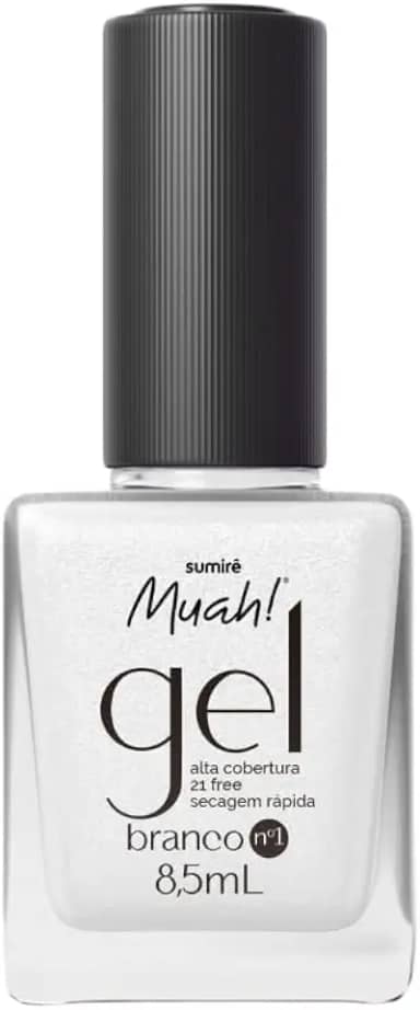Esmalte Muah Gel Branco N.1 8,5ml