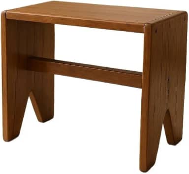 Banquinho de Madeira Maciça Rustico Pequeno e Baixo - Banco/Banqueta para Decoração Funcional e Uso Diário