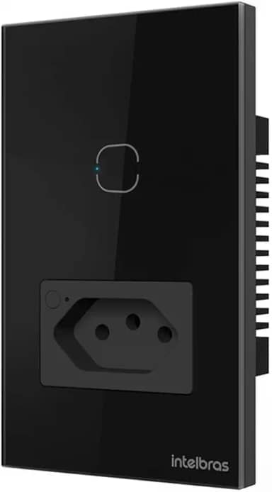 Tomada com Interruptor Inteligente Wi-Fi ETS 2001 Preto Intelbras