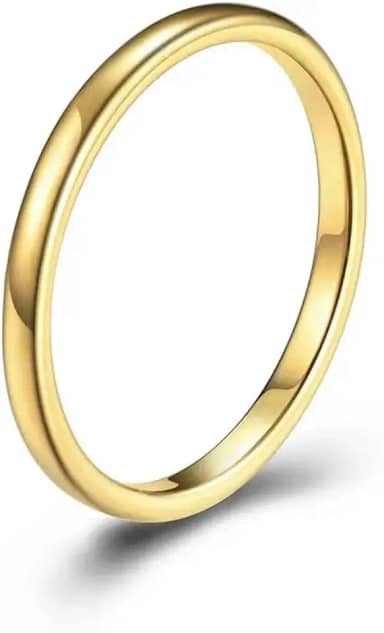 Aliança Avulsa Ouro 18k Banhada Tradicional Tungstênio 2mm