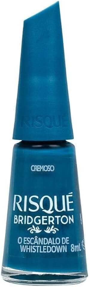 Esmalte Azul Risqué Bridgerton O Escândalo De Whistledown Cremoso 8ml