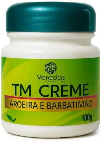 Creme Hidratante TM Aroeira e Barbatimão 100g - Clareador natural, cicatrizante e Hidratante para a pele.