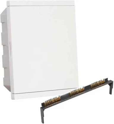 Kit Quadro Distribuição Embutir para 18 Disjuntores e Barramento Strahl