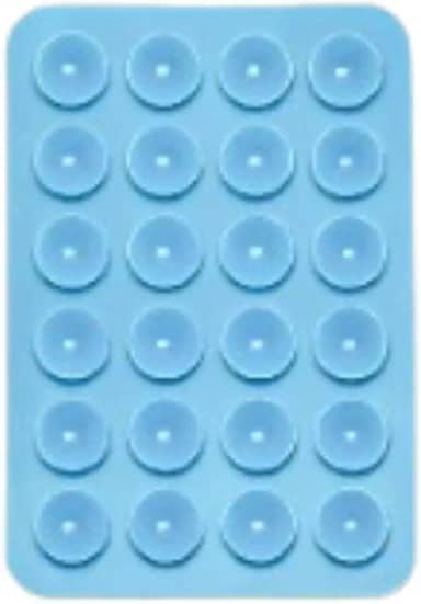Suporte Adesivo Para Capinha Celular Com Ventosa Reforçado de Sucção Silicone Para iPhone E Android (Azul Claro)
