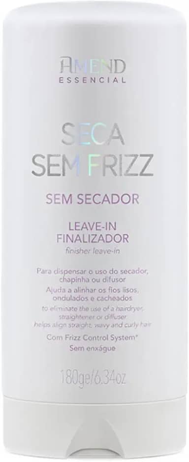Leave In Finalizador Amend Seca Sem Frizz Sem Secador Anti Frizz Proteção Térmica e Hidratação 180g