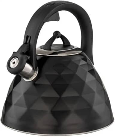 Brinox - Chaleira de Inox com Apito Brinox 3L Black Diamond com Indução - Preto Fosco