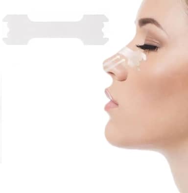 kit 100 Unidades Adesivos Dilatador Tira Nasal Transparente Anti Ronco Tamanho Médio M