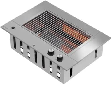 Churrasqueira a gás de embutir sem fumaça Dinoxx DXX 301 GLP Grelha Uruguaia Inox