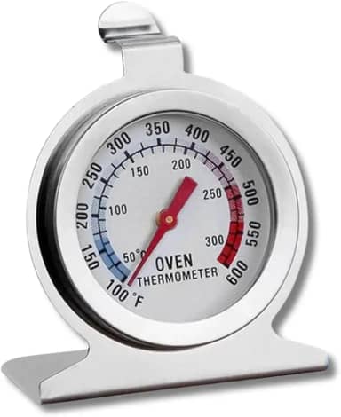 Termômetro Para Forno Analógico com Medição Precisa em Aço Inox Temperatura de 50°C até 300°C Culinário Cozinha