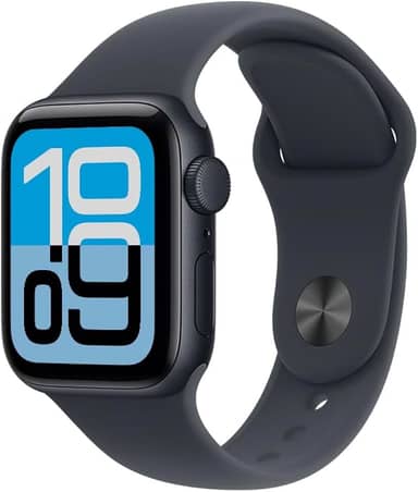 Apple Watch SE 3 GPS, Caixa em alumínio meia‑noite de 44 mm com Bracelete desportiva meia‑noite - M/G